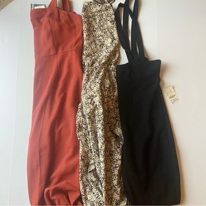 BUNDLE: Wide Leg Jumpsuit / Romper - Floral/Black
